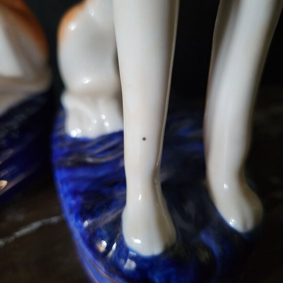 Pair [of 2] Vintage English Staffordshire Style Greyhound/Whippet Bookends - Picture 8 of 8